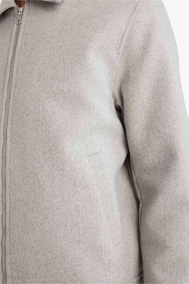 DeFacto Grey Man Shirt Collar Jacket Casual - Image 4